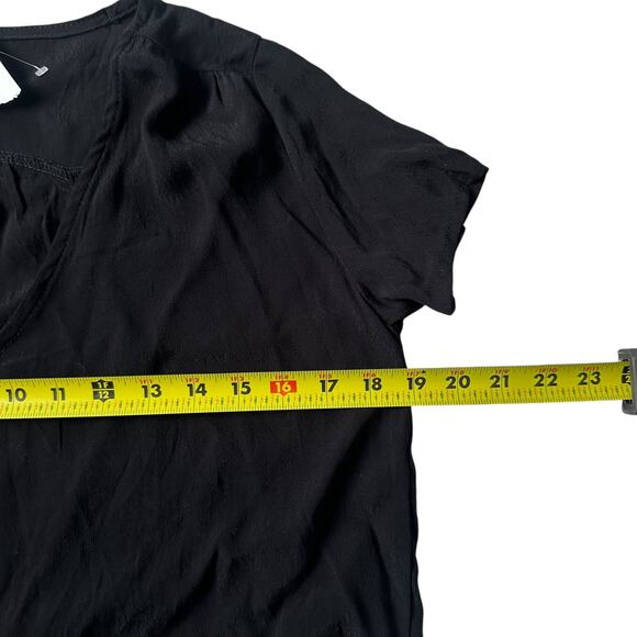 Windsor Black V-Neck Top Women Blouse Size Small NWT | 19-26 - Picture 5 of 6
